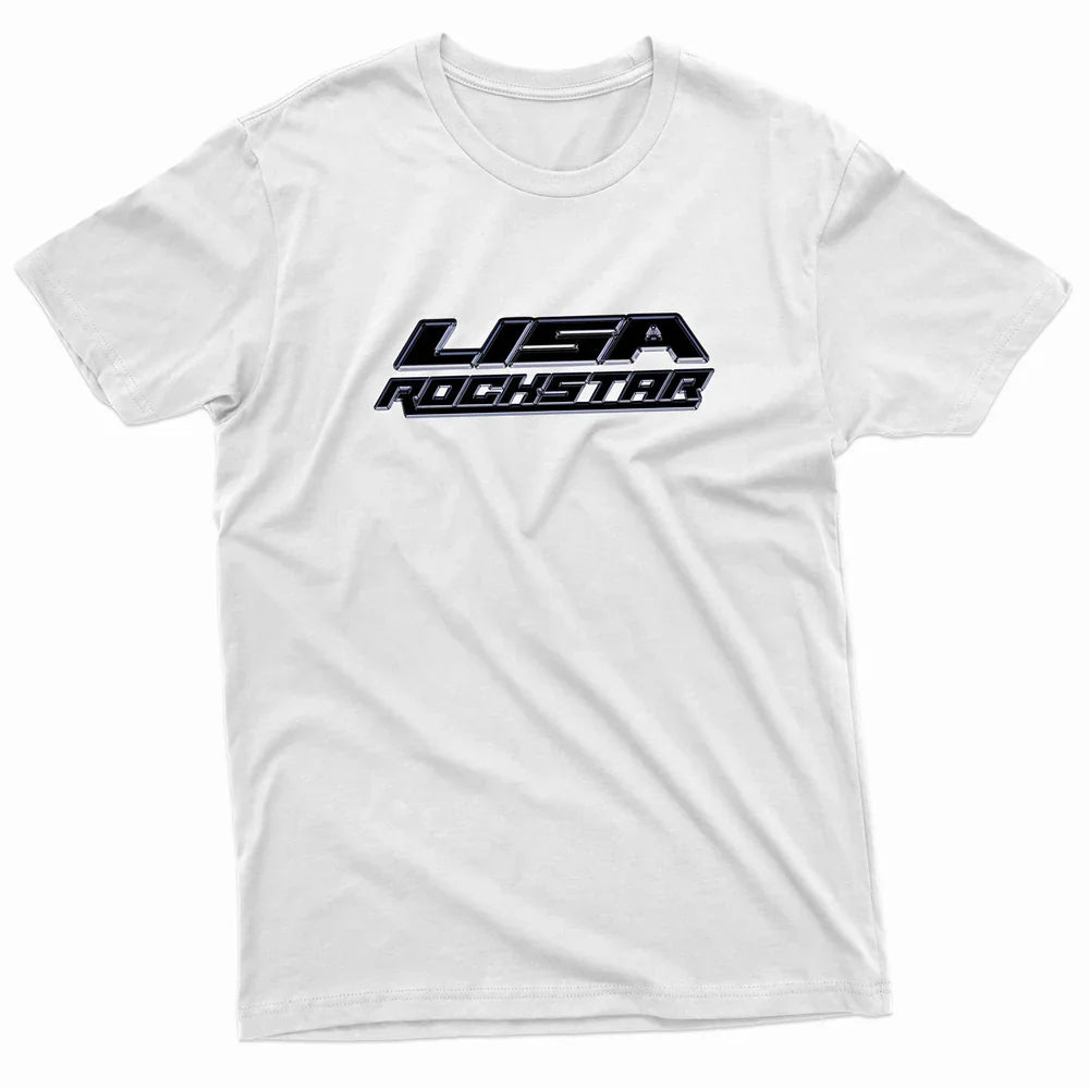 Camiseta Básica Lisa Rockstar Logo - branco