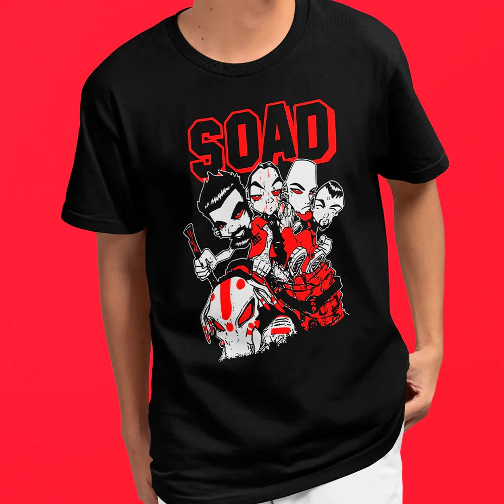Camiseta Básica System Of A Down Cartoon