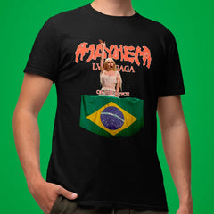 Camiseta Básica Lady Gaga Mayhem On The Beach Brasil