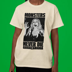Camiseta Básica Lady Gaga Monsters Never Die