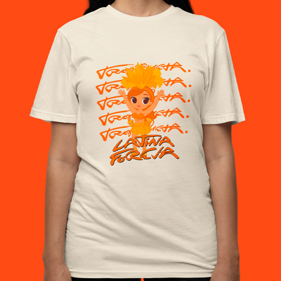 Camiseta Básica Unissex Karol G Latina Foreva