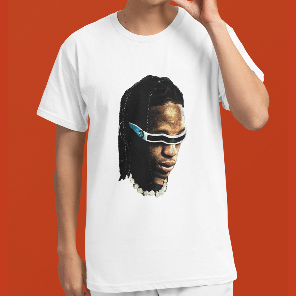 Camiseta Básica Travis Scott Face