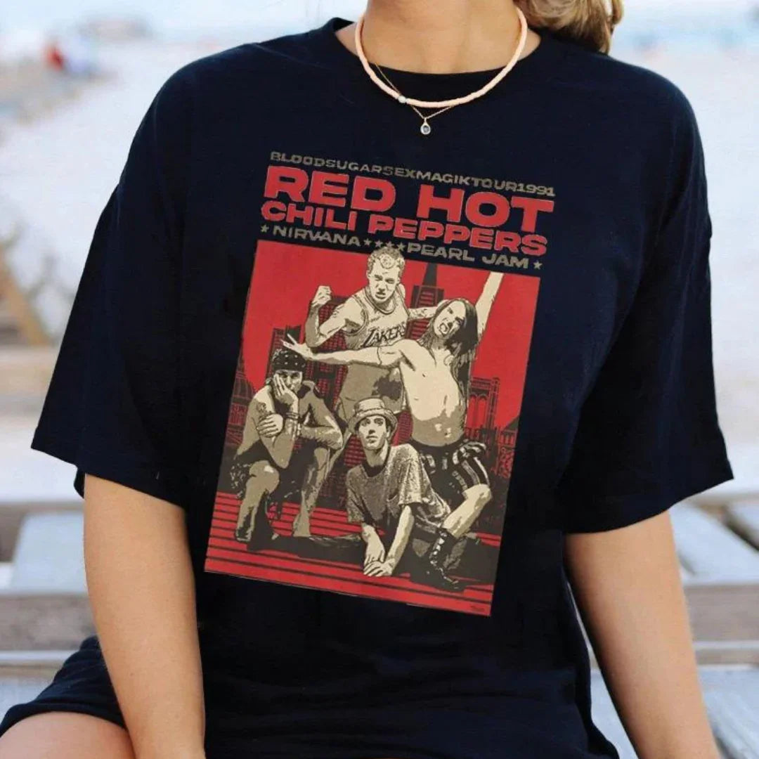 Camiseta Básica Red Hot Chili Peppers 1991