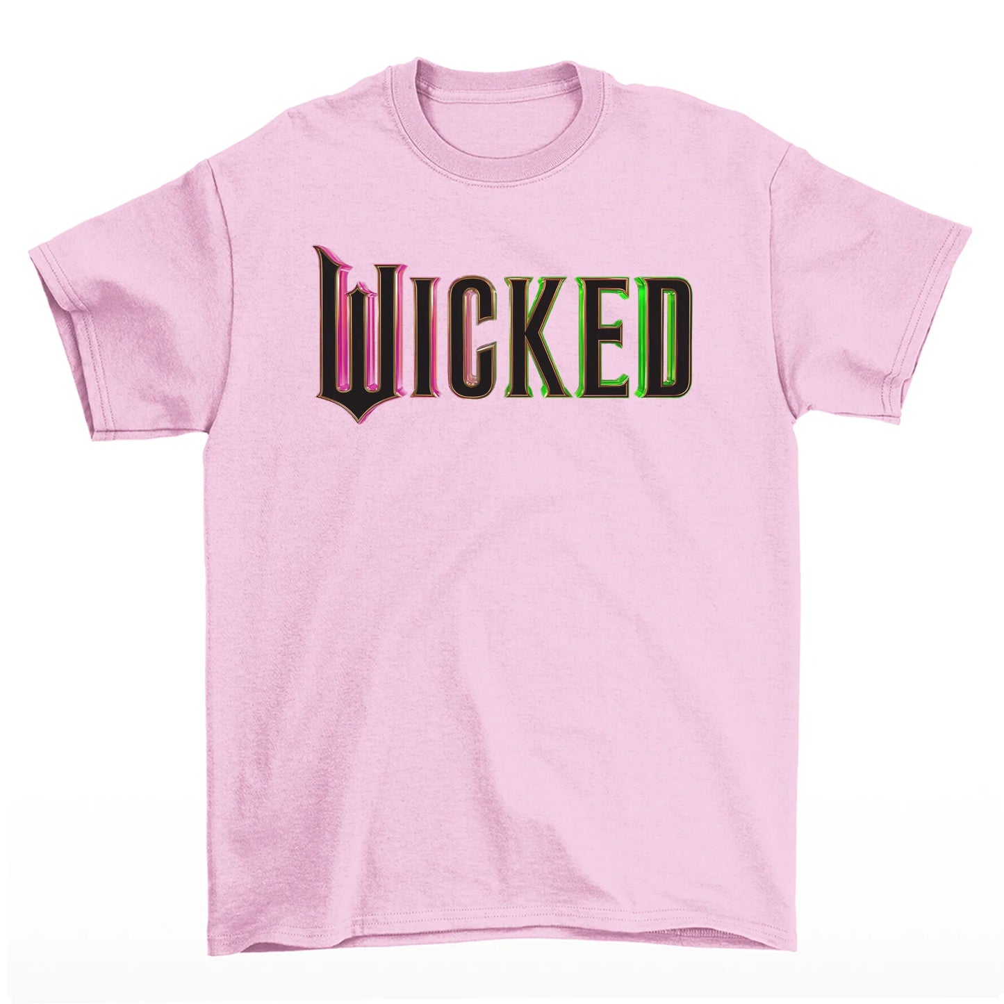 Camiseta Básica Halloween Ariana Grande Wicked -Rosa Bebê