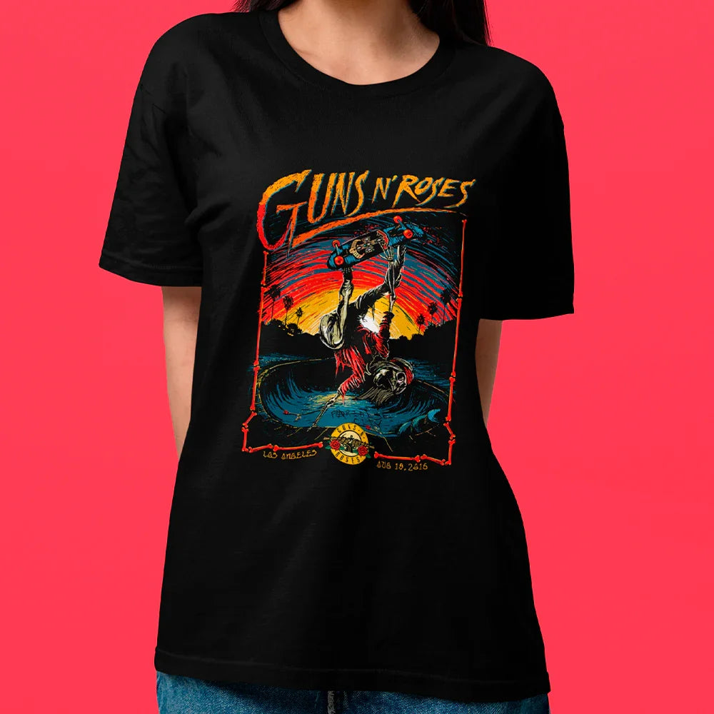 Camiseta Básica Guns N' Roses Slash 80s 90s