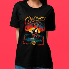 Camiseta Básica Guns N' Roses Slash  80s 90s