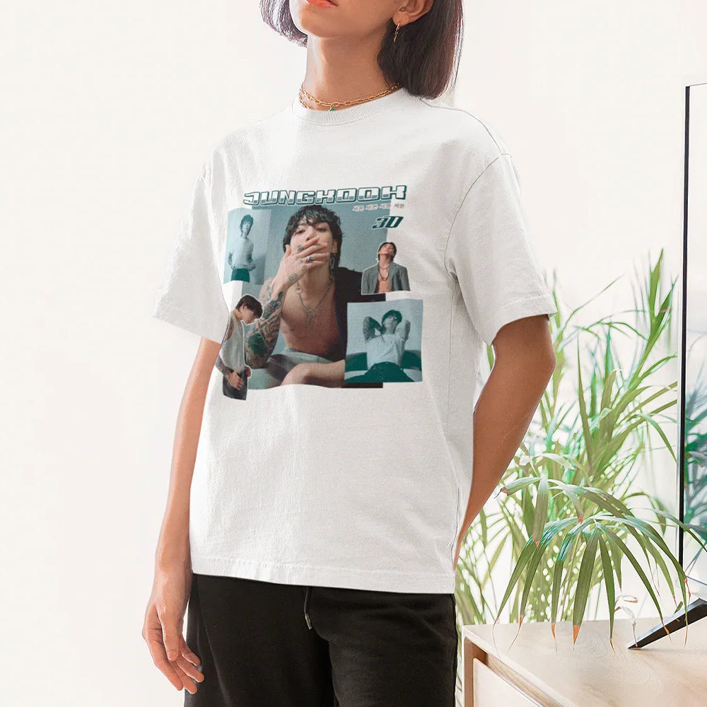 Camiseta Básica BTS Jungkook Style Graphic