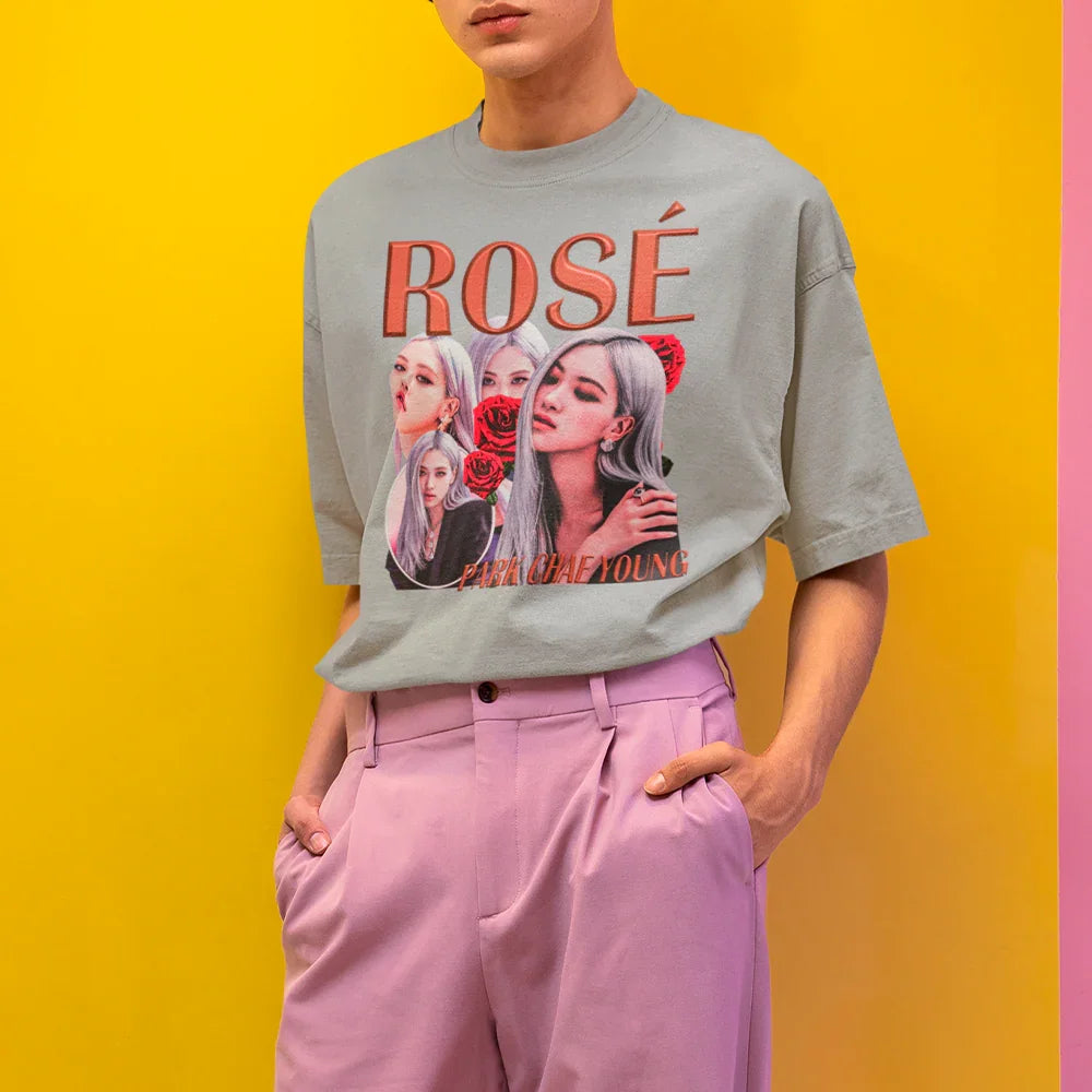Camiseta Básica Blackpink Rose