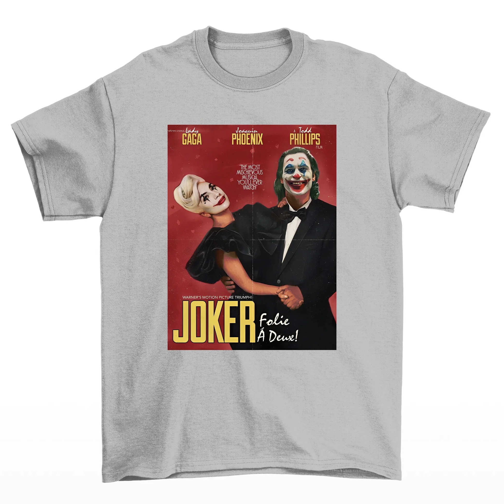 Camiseta Básica Lady Gaga Joker Movie Cinza