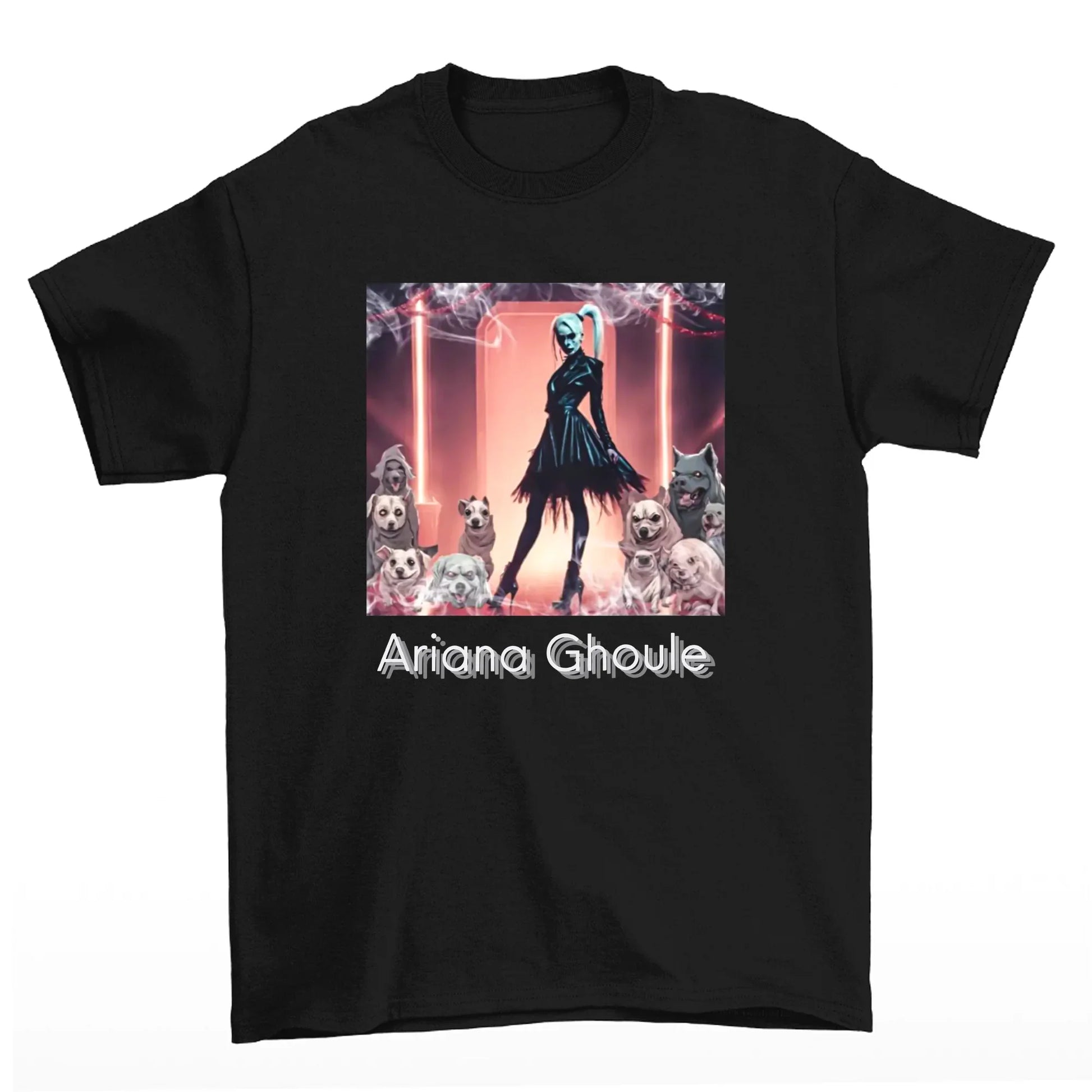 Camiseta Básica Ariana Grande Halloween Ghoule - Preto