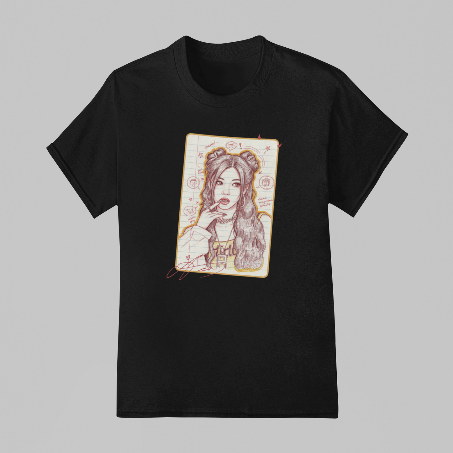 Camiseta Básica Babymonster Illustration Asa