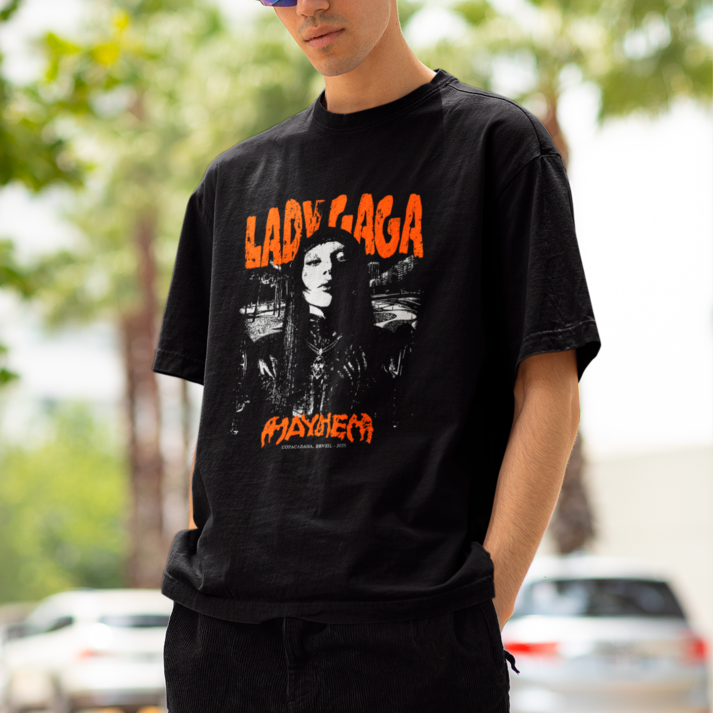 Camiseta Básica Lady Gaga Face Mayhem