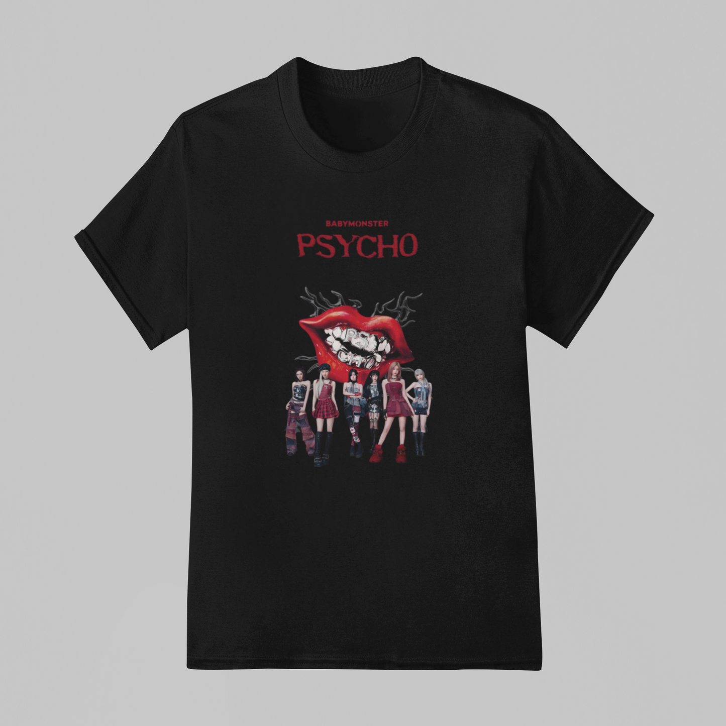 Camiseta Básica Babymonster Psycho Collab