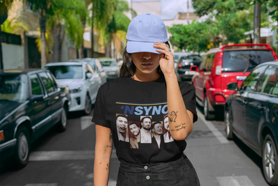 Camiseta Básica Nsync 90's-PRETO