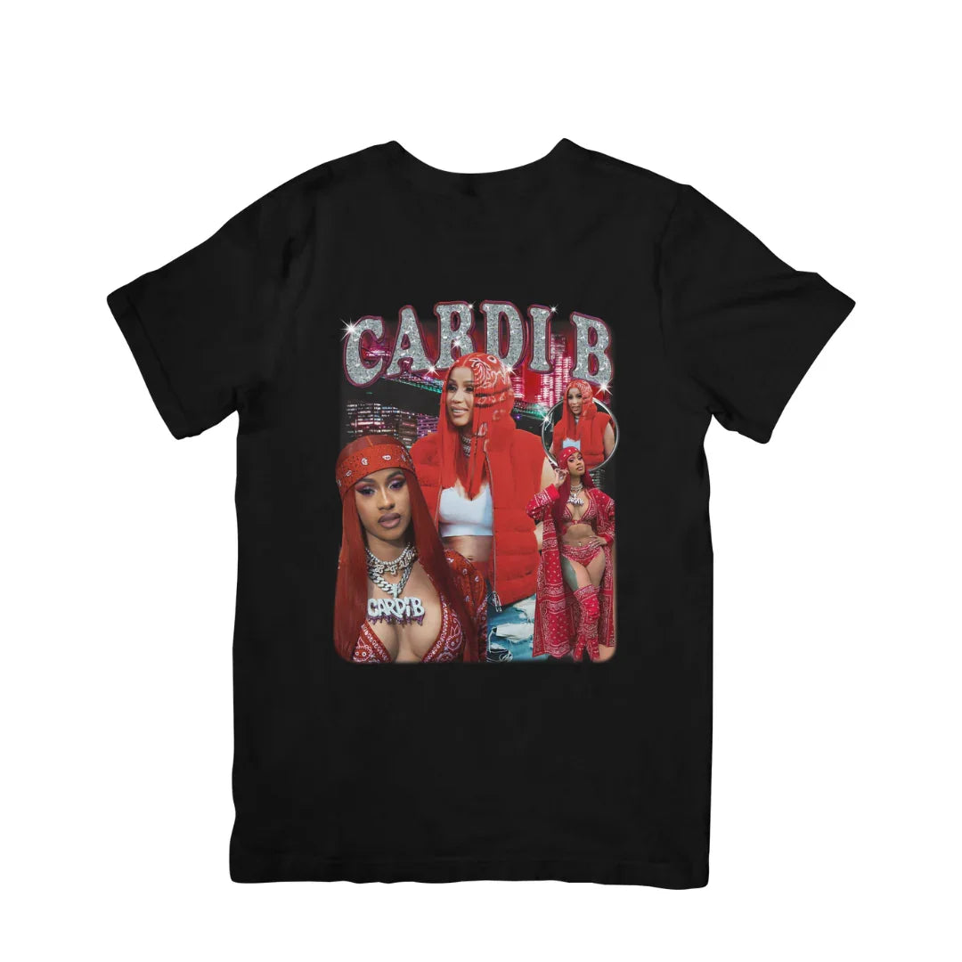 Camiseta Básica Cardi B 90'S Preto