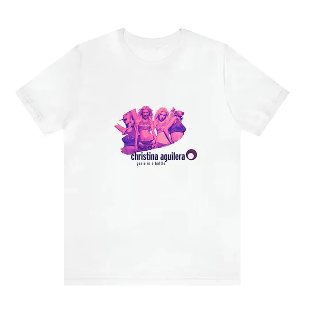 Camiseta Básica Christina Aguilera 90s Branco