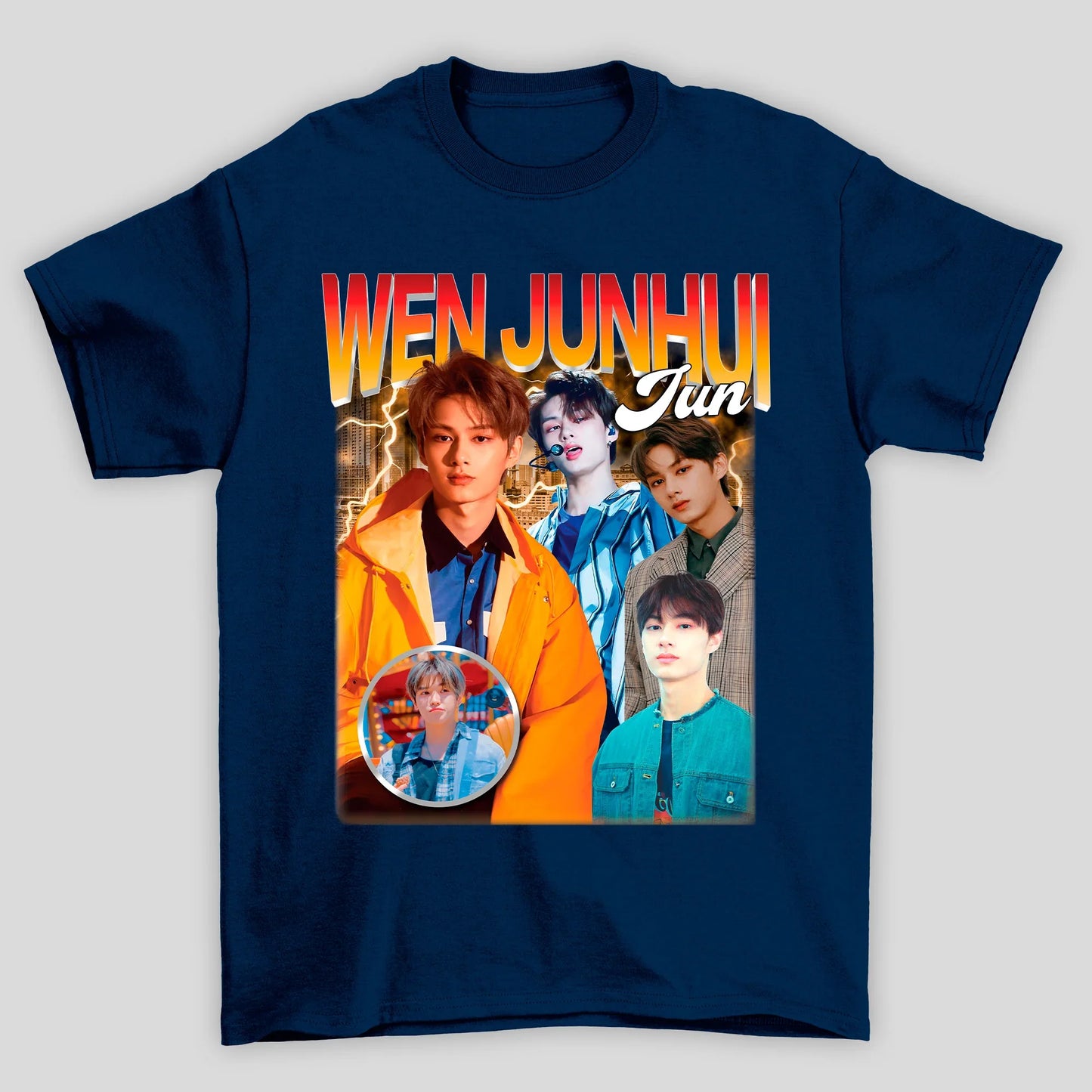 Camiseta Básica Seventeen Junhui Retro 90's