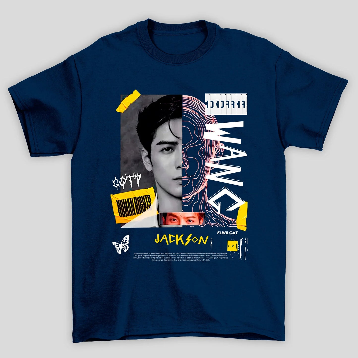 Camiseta Básica GOT7 Jackson Wang Human Rights