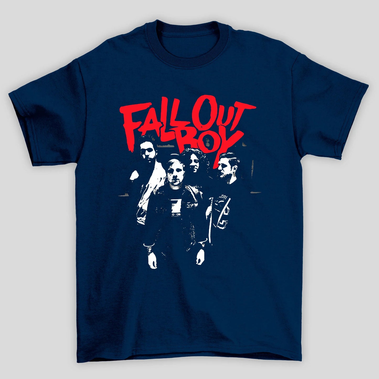 Camiseta Básica Preto e Branco Fall Out Boy