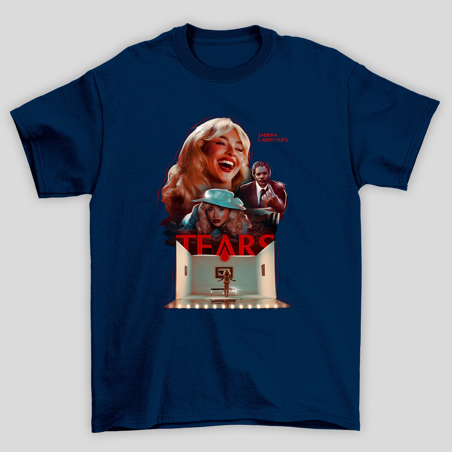 Camiseta Básica Sabrina Carpenter Collab Tears