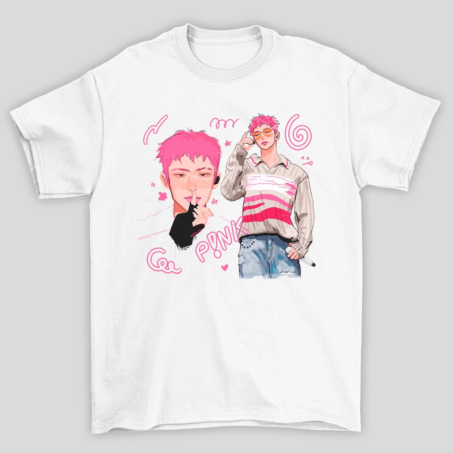 Camiseta Básica Ateez Pink Mingi