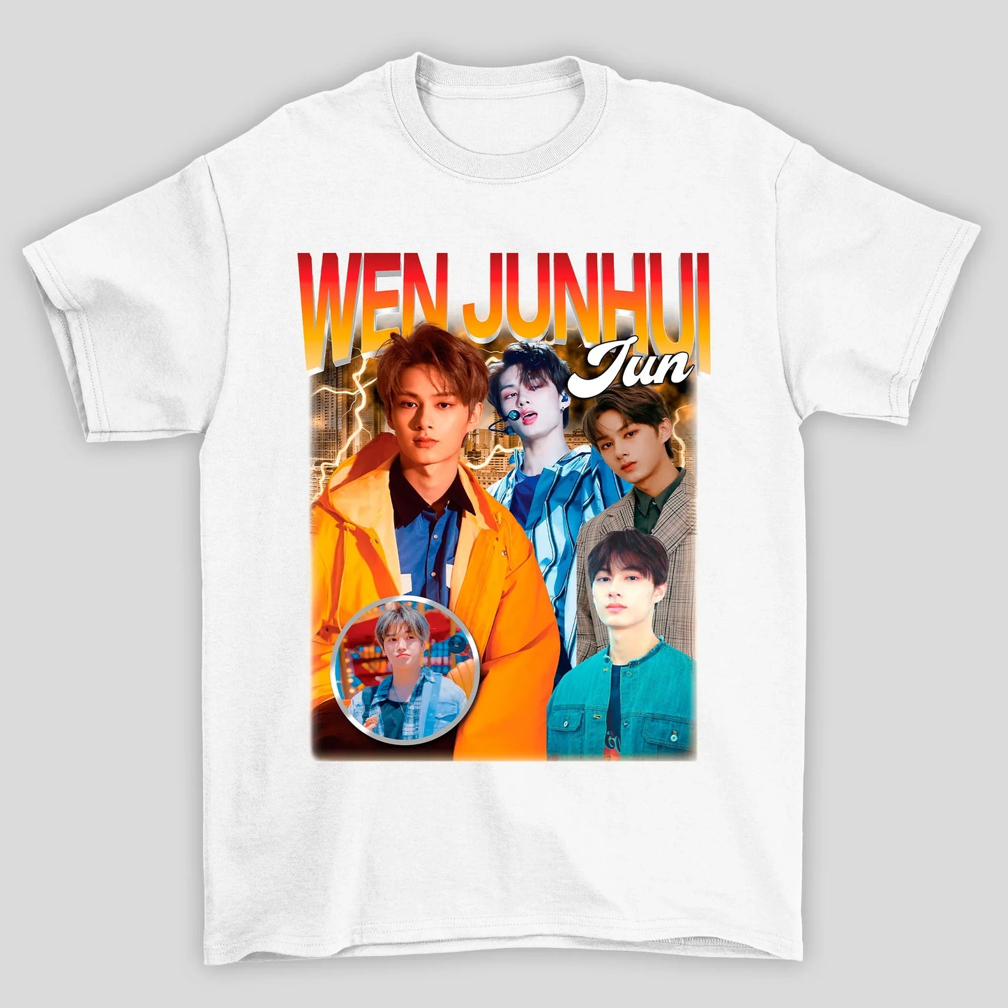 Camiseta Básica Seventeen Junhui Retro 90's