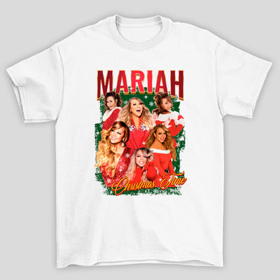 Camiseta Básica Christmads Mariah Carey It's Time !!!!!