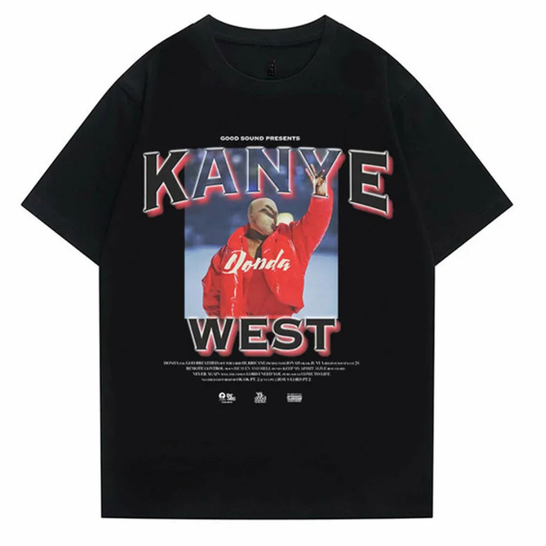 Camiseta Básica Kanye West Donda Preto