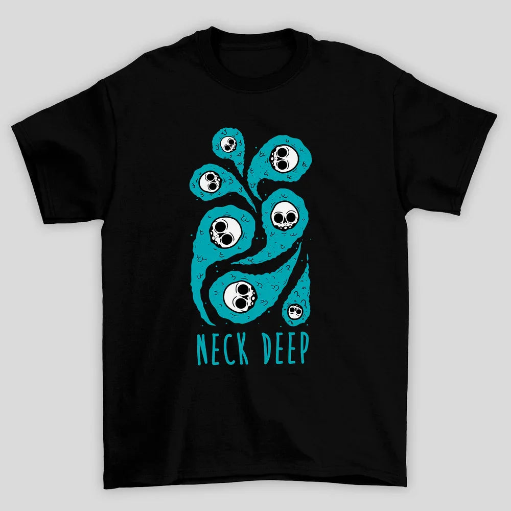 Camiseta Básica Neck Deep Skulls