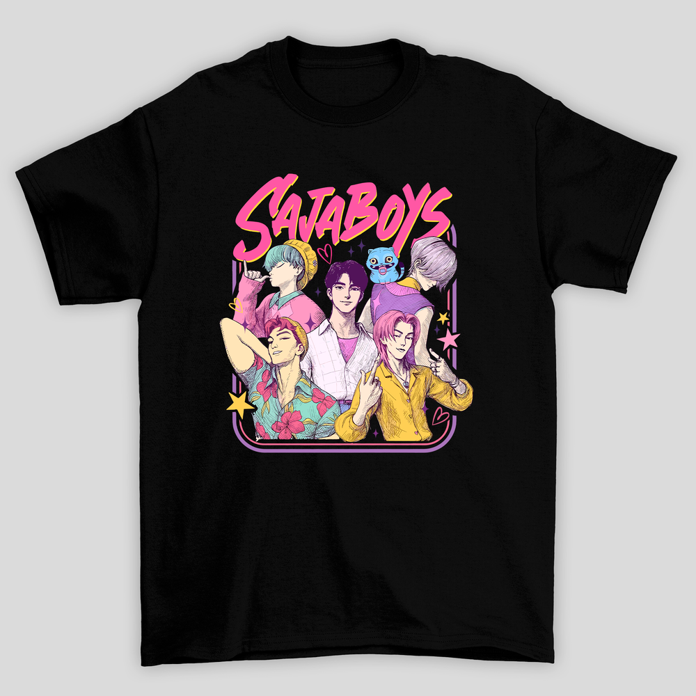 Camiseta Básica Kpop Demon Hunters Saja Boys