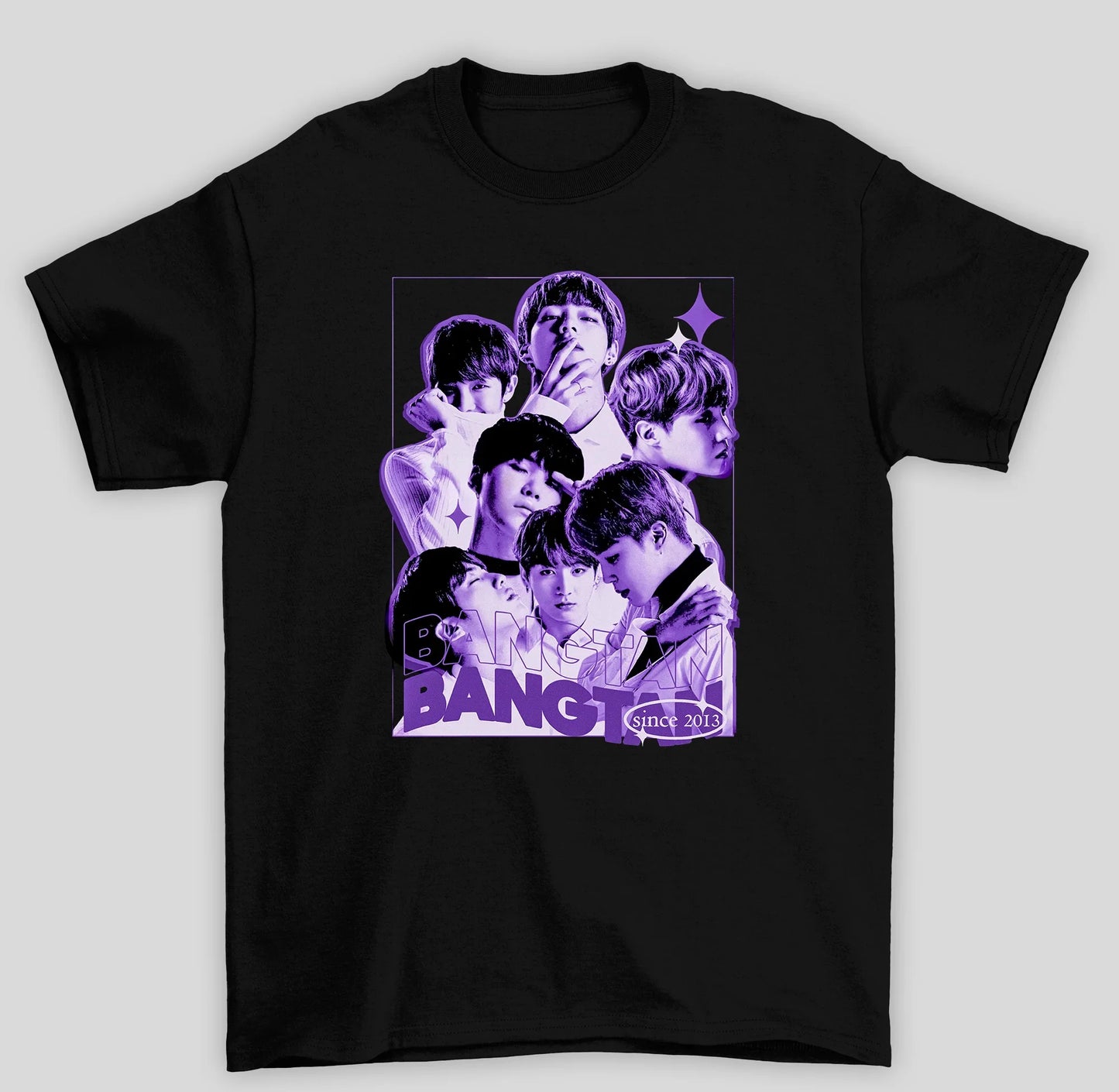Camiseta Básica BTS Bangtan Since 2013- preto