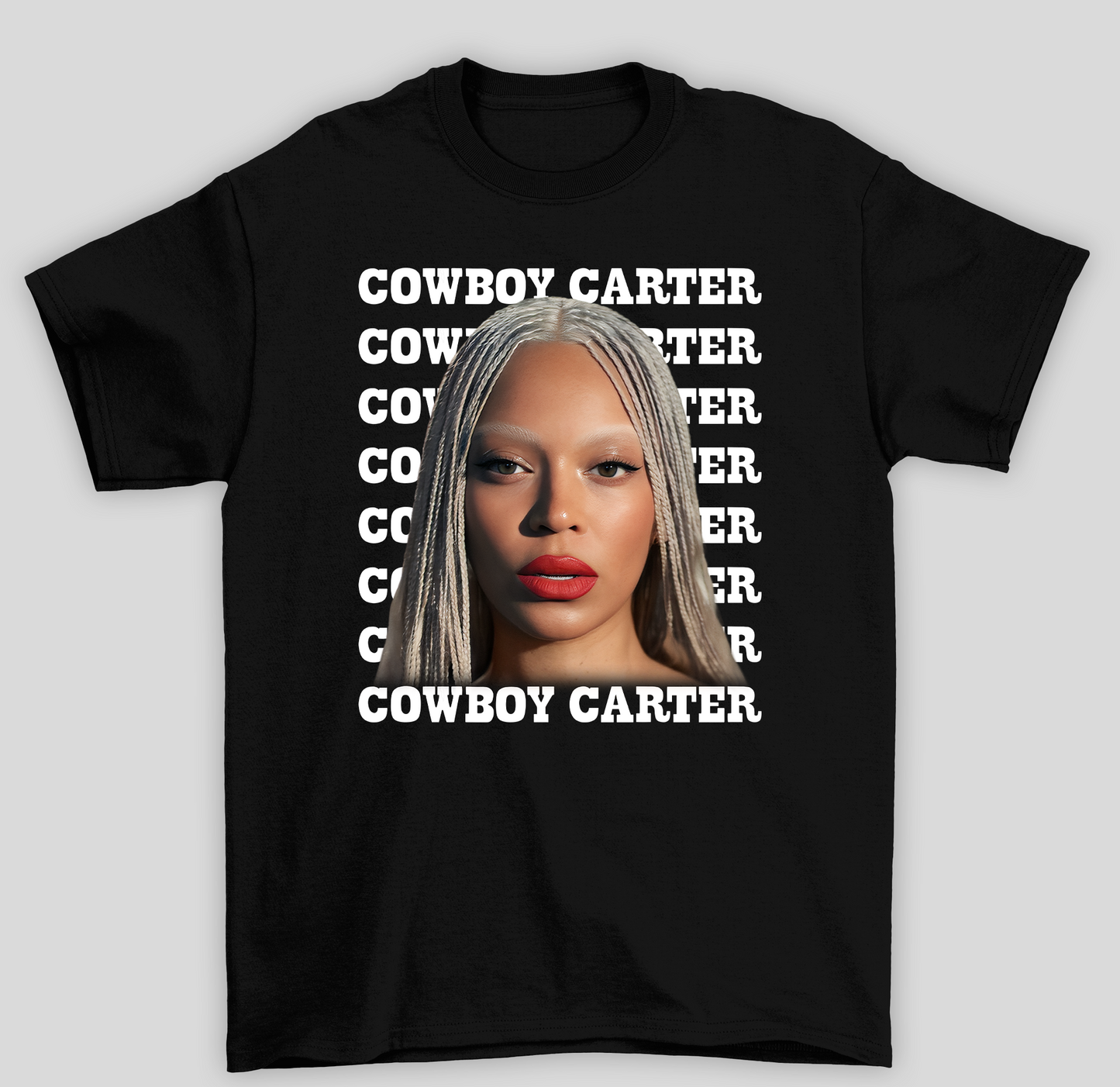 Camiseta Básica Cowboy Carter Beyonce Tranças