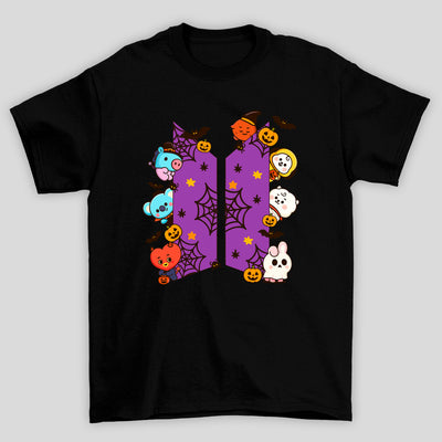 Camiseta Básica BTS Logo Halloween