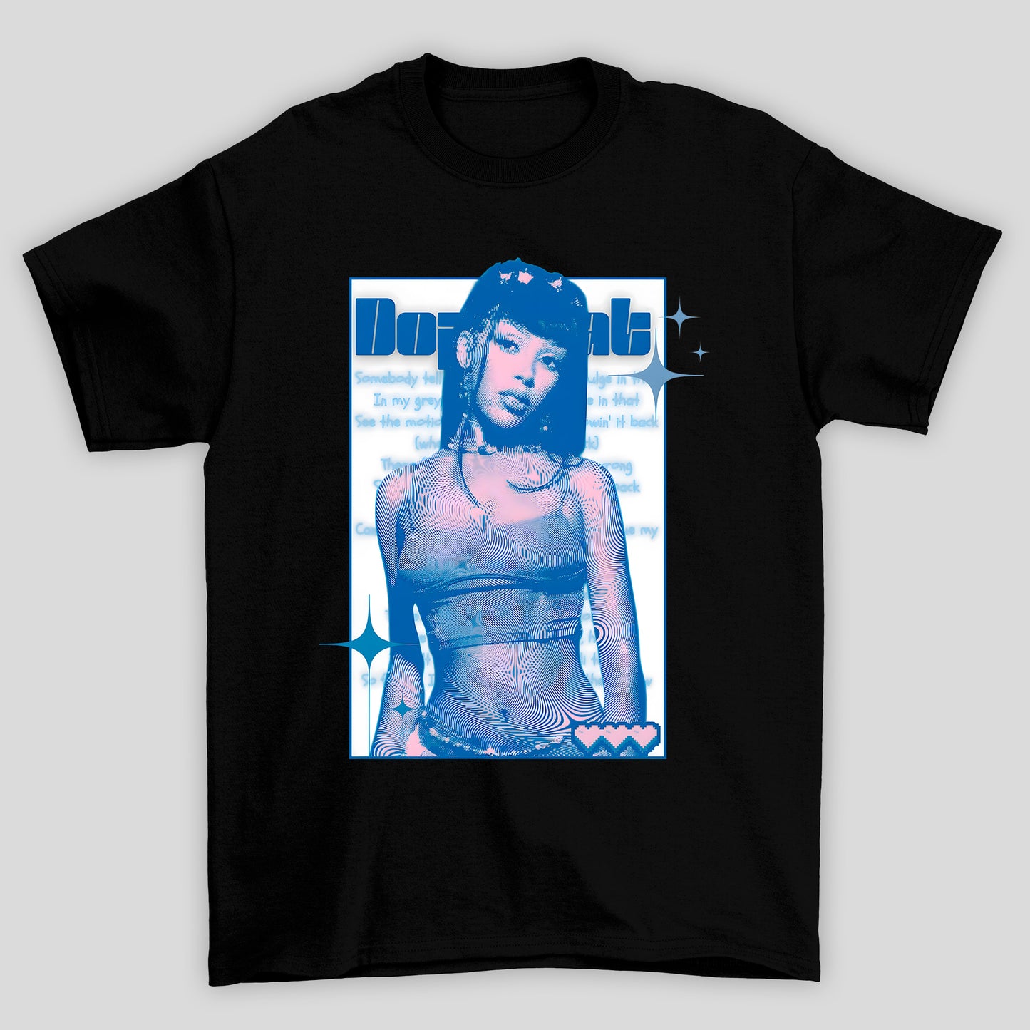 Camiseta Básica Doja Cat Blue Poster