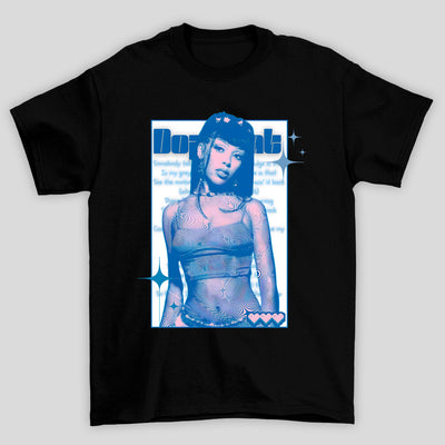 Camiseta Básica Doja Cat Blue Poster