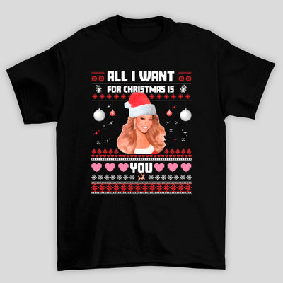 Camiseta Básica Christmas Mariah Carey All I Want For Christmas Is You