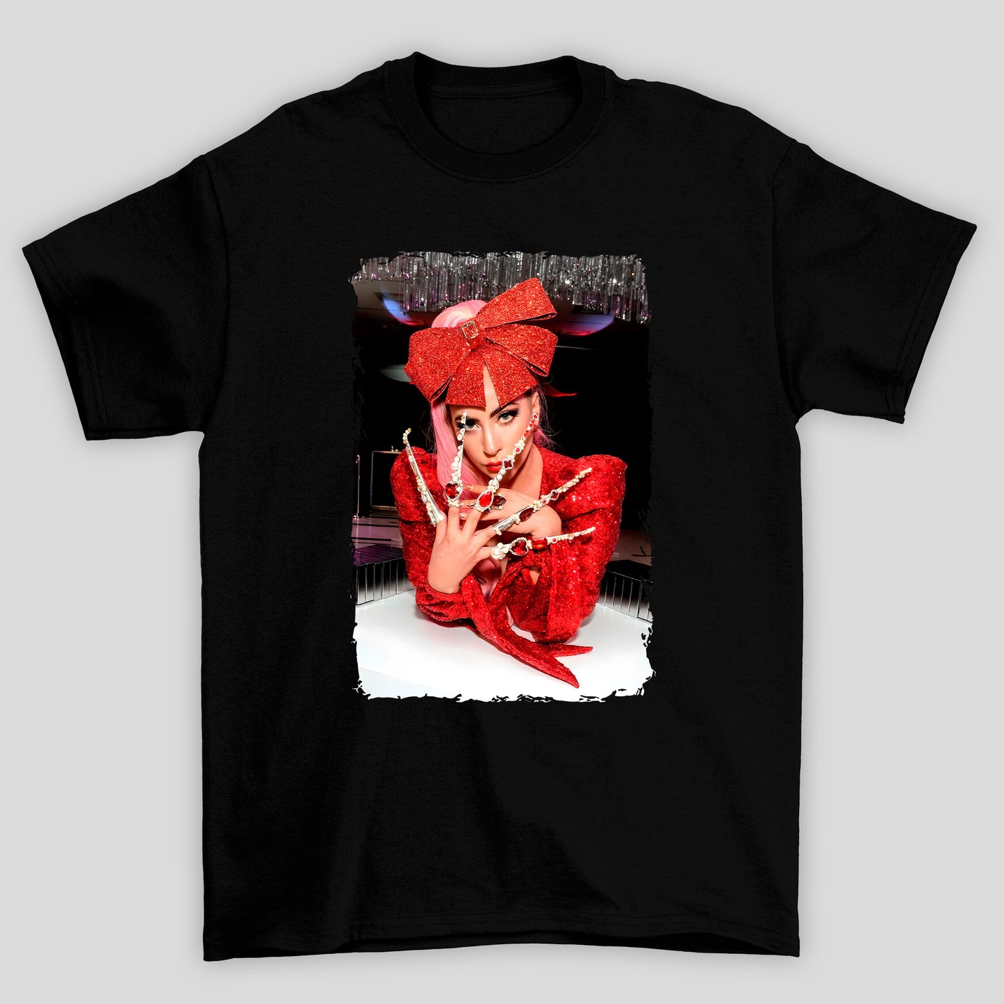 Camiseta Básica Christmas Lady Gaga