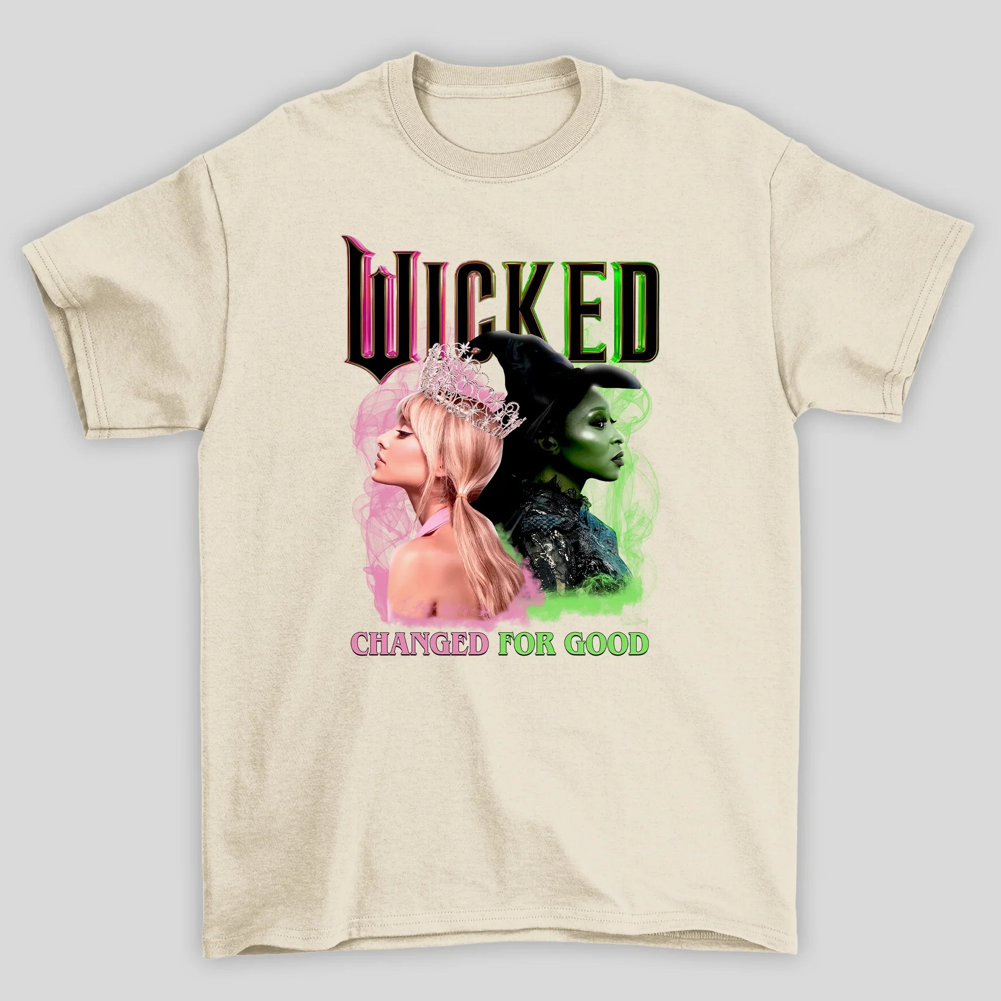 Camiseta Básica Ariana Grande Wicked Changed For Good- pérola