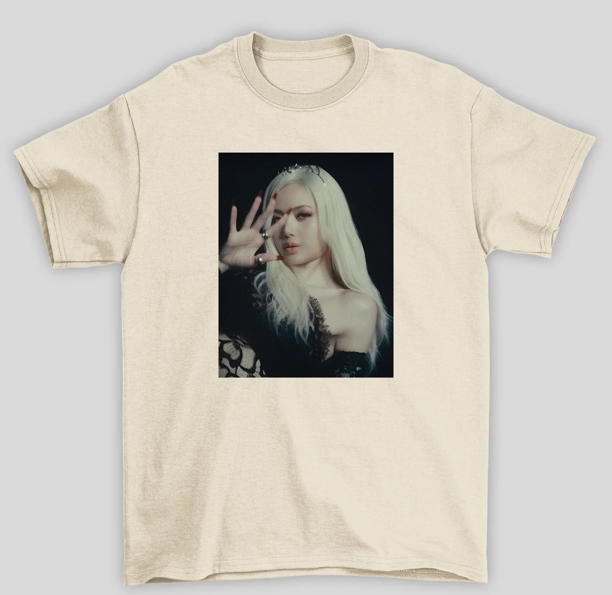 Camiseta Básica Lisa Blonde Born Again - pérola