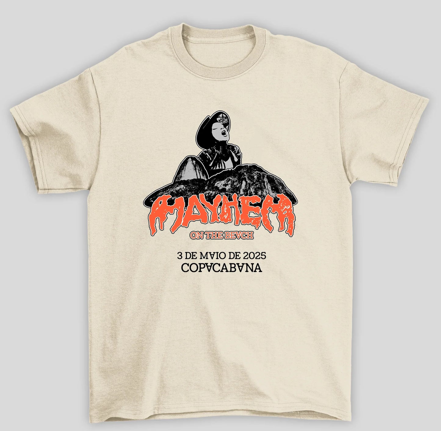 Camiseta Básica Lady Gaga Mayhem On The Beach