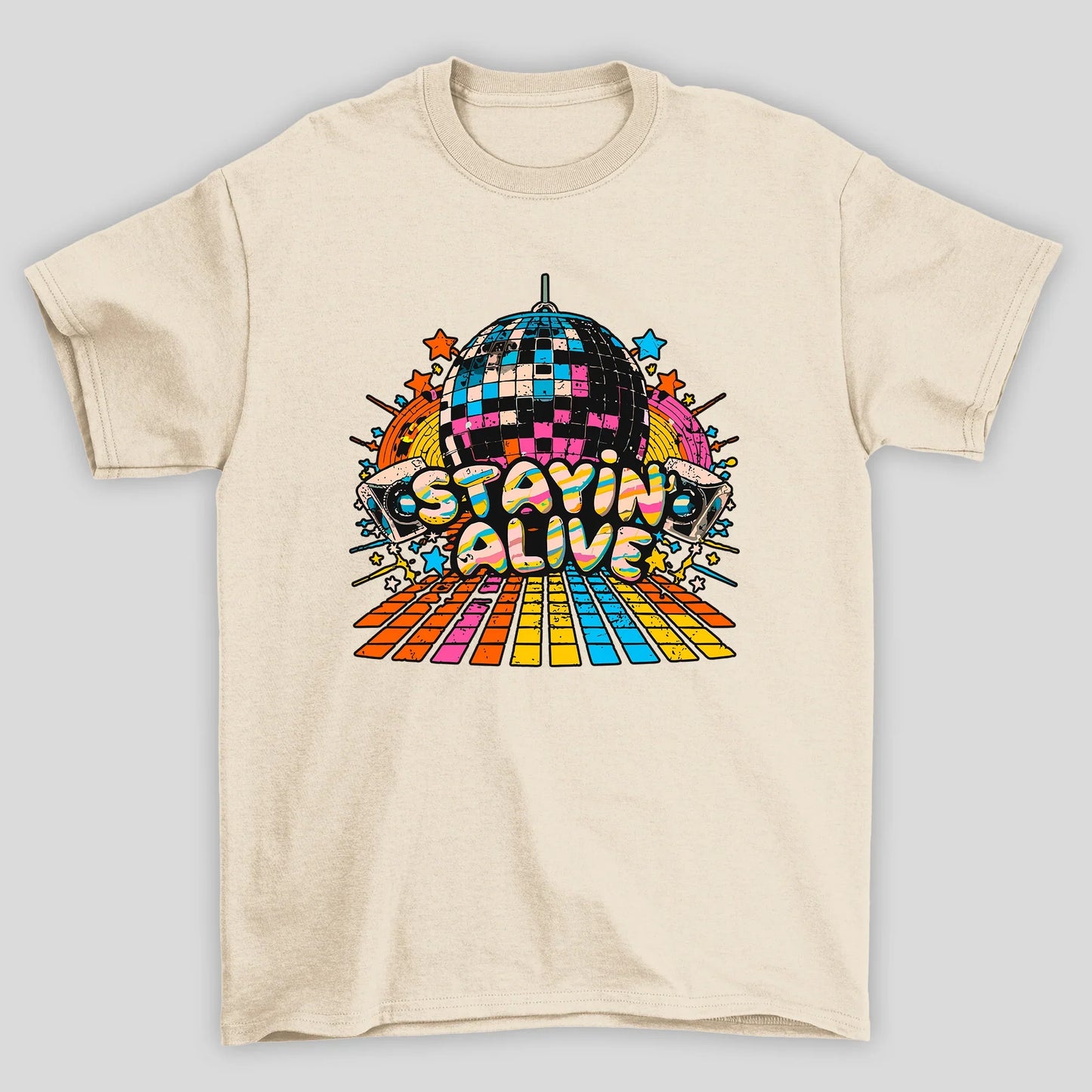 Camiseta Básica Bee Gees Stayin' Alive Globo