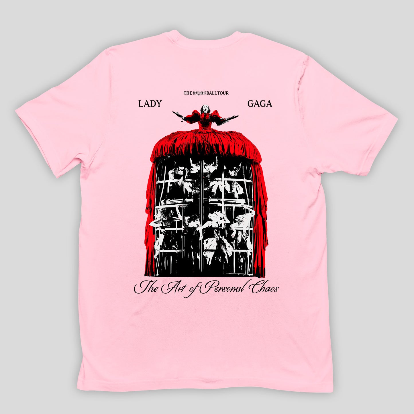 Camiseta Básica Lady Gaga Cruz Logo Mayhem