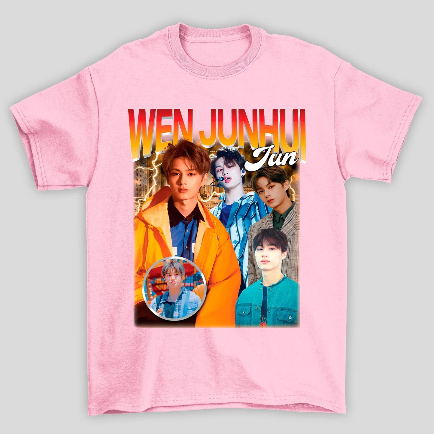 Camiseta Básica Seventeen Junhui Retro 90's