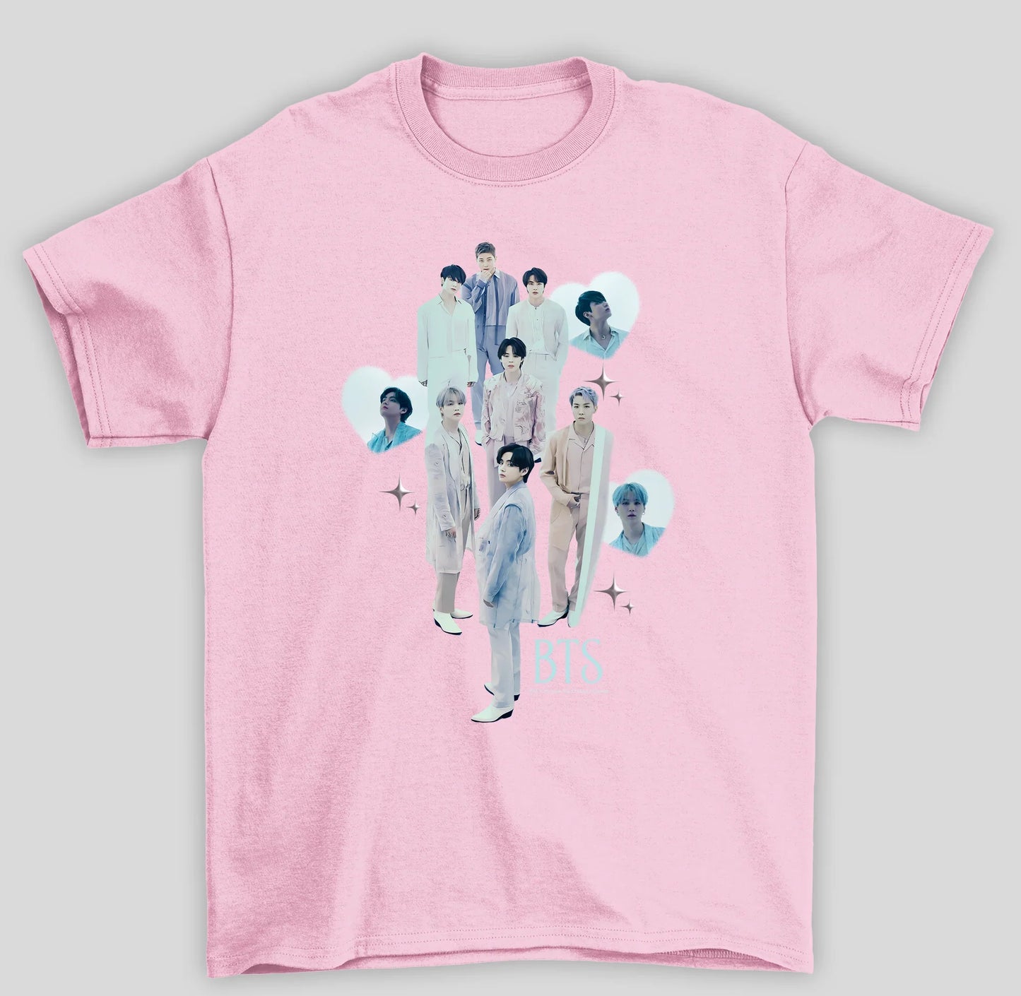 Camiseta Básica BTS BangTan Army Membros-ROSA BEBE