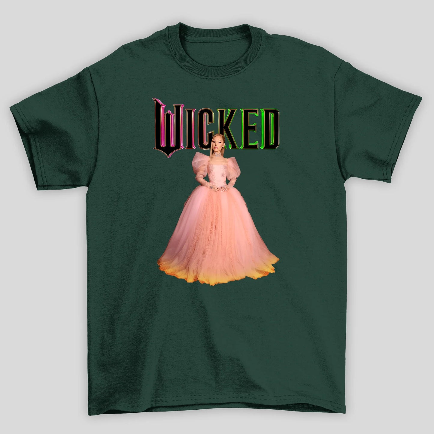 Camiseta Básica Ariana Grande Wicked- verde
