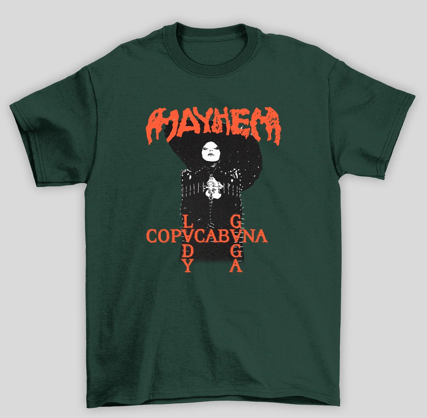 Camiseta Básica Lady Gaga Mayhem In Copacabana- verde