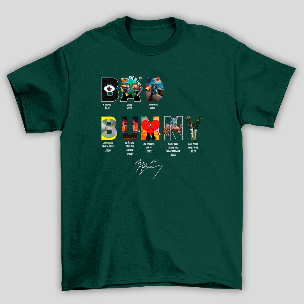 Camiseta Básica Bad Bunny Albuns