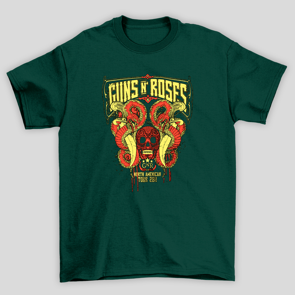 Camiseta Básica Guns N Roses North American Tour