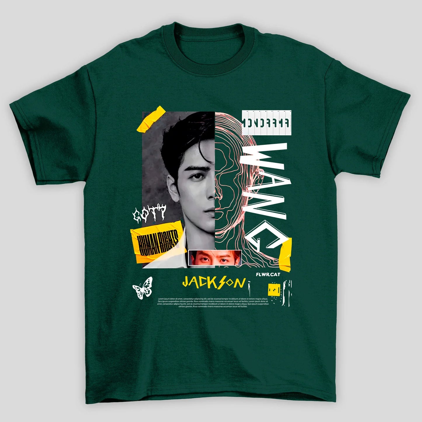Camiseta Básica GOT7 Jackson Wang Human Rights
