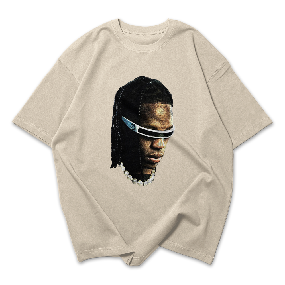 Camiseta Oversized Travis Scott Face